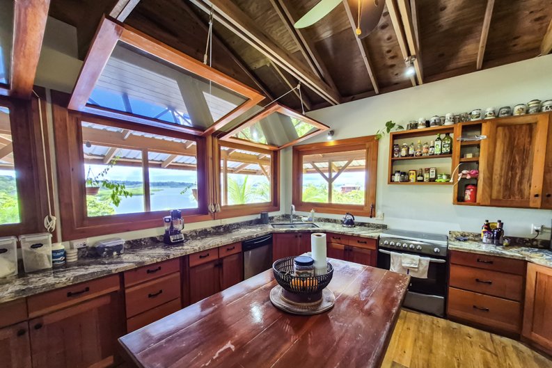 Second kitchen with hardwood floors